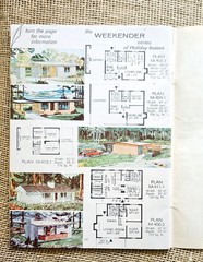 1959 Block Masonry Home Building Plan Service Floor Plan Book Portland
