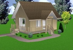16×22 Cabin w/Loft Plans Package, Blueprints, Material List