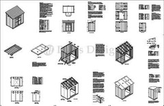 Shed Plans, 6′ x 10′ Deluxe Lean To Roof Style #D0610L, Free Material List