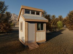 Shed Plans 8′ X 8′ Outdoor Garden Storage Blueprints with Workbench Layout