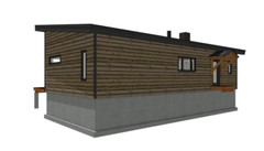 22′ x 46′ 1 Bedroom Lake Cabin Timber Frame Plan Set