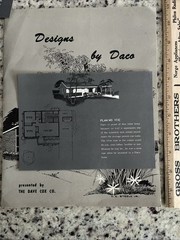 Vintage 1959 8- MCM Home Plan Sheets DACO Homes Independence MO Catalog Card