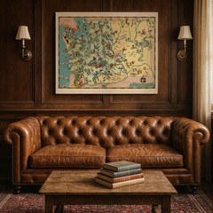 A Pictorial Journey Evergreen State 1935 Washington Map Wall Art Print