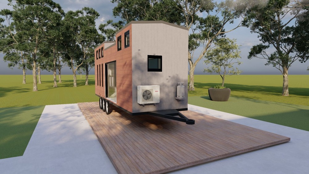 Tiny Mobile Home Building Plans – 26’x8′ with 207sqft Living Space and Mezzanine