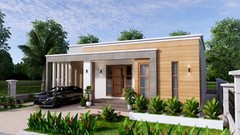 36×36 Feet House Design Plans 11×11 Meter 3 Beds 2 Baths Flat Roof(A4 Hard Copy)