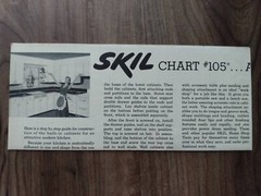 MCM Kitchen Cabinets Cupboards Construction Guide Vintage 1950s Skil Chart 105