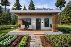 20×20 Feet Small House 6×6 Meter 1 Bed 1 Bath Hidden Shed PDF, CAD &A4 Hard Copy