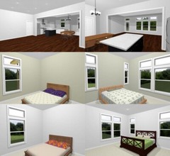 60×30 House — 4 bedroom 3 Bath — 1,800 sqft — PDF Floor Plan — Model 3B