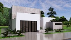 Modern House Plan 16×18 Meter 54×59 Feet 3 Beds 3 Baths Full Plan (A4 Hard Copy)