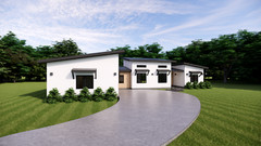 The Manhattan: Mid-Century 3 Bedrooms / 2.5 Baths 2,547 SF Design Blueprints