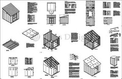 10′ x 10′ Deluxe Shed DIY Plans Lean To #D1010L, Material List & Instructions