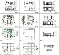 33×27 Feet Small House Design 10×8 Meter 2 Beds 2 Baths Terrace (A4 Hard Copy)
