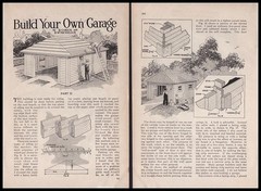 “Build Your Own Garage” 14’x18’ Hip Roof 1928 HowTo Build PLANS Mission style