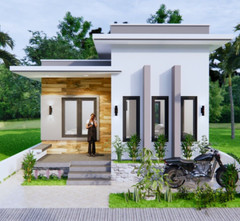 Custom Small House Plan 6×8 Meter 20×27 Feet 2 Bed 1 Bath Terrace (A4 Hard Copy)