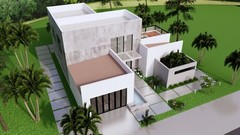 Modern House Plan 16×18 Meter 54×59 Feet 3 Beds 3 Baths Full Plan (A4 Hard Copy)