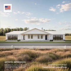 Hip Roof Duplex Investment Rental Plan – 2 Bed 2 bath – 1228 SF – Modern Spaciou