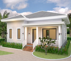 30×30 Feet House Plans 9×9 Meter 2 Beds 1 bath Hip Roof PDF Plan (A4 Hard Copy)