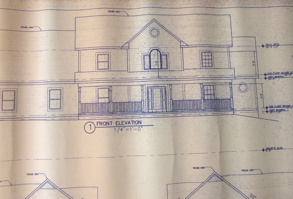 Blueprints Two-Story Country House Custom Architectural Home Plans Farmhouse NEW