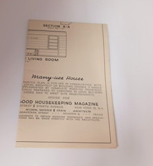 VTG 1940s 1950s Good Housekeeping Mid Century Modern Many Use House Floor Plan