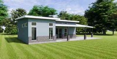 Texas Peach Modern Barndominium: 1 Bedroom / 1. Baths 1,182 SF Design Blueprints