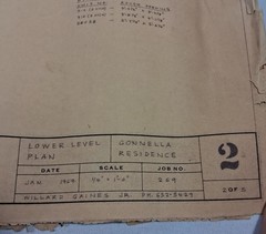 Mid Century Original 1969 Architectural Blueprints Drawings