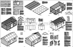 Shed Plans / Blueprints 12′ x 20′ Gable Roof Style #D1220G, Free Material List