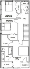 40×42 House — 3 BR 2.5 Ba 1-RV Garage – PDF Floor Plan – 1,619 sqft – Model 2B