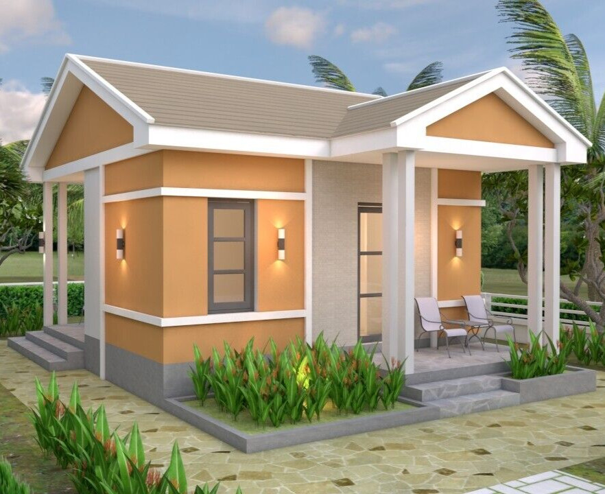 33×30 Feet House Design Plan 10×9 Meter 5 Beds 4 Baths Hip Roof (A4 Hard Copy)