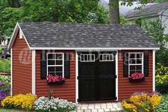 Shed Plans / Playhouse 10′ x 16′ Gable Roof Design # D1016G, Free Material List