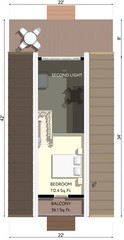 22’x42′ Tiny House Plan 1 Bed, 1 Bath Architectural Build Plans PDF Download