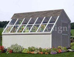 10 x 14 Greenhouse / Garden Storage Shed Plans, Material List Included #41014