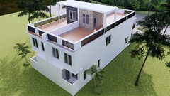 15×54 Feet Home Design Plan 4.5×16 Meter 3 Bed 3 Bath Terrace PDF (A4 Hard Copy)