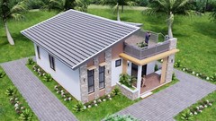 26×36 Feet Small House Plan 8×11 Meter 3 Beds 2 Baths Shed PDF (A4 Hard Copy)