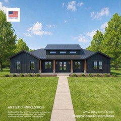 Mighty Maple Barndominium House Plan – 2636 SF, 4 Bed 3.5 Bath – Modern Open Flo