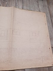 Vintage Set Of House Plans Large Blue Print Packet