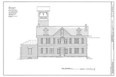 Italianate Victorian home of President van Buren, detailed architectural plans