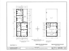 Traditional Colonial Brick Townhouse, narrow lot, 4+ bedrooms, home plans