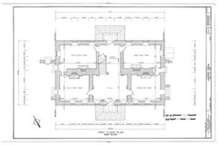 Carter’s Grove Plantation – colonial brick mansion, architectural PRINTED Plans