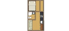 205sqft – 10’3″x20’A – 1bedrm/1bath – Tiny/Small House design – us – ala cart