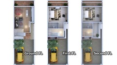 17×26 Small Home Design Plan 5×8 Meter 2 Beds 3 Baths PDF Plans (A4 Hard Copy)
