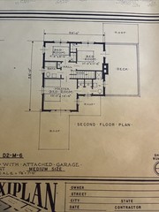 Vintage 1948 MCM Contemporary Home Blueprint Triflex Service Washington DC Plan