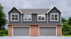 55’x46′ Duplex Residential Building Plans – 2 Units, 3 Bedrooms Each