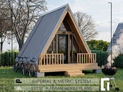 210 Sq Ft A Frame Cabin Plans House Plans Blueprints