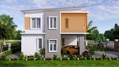20×30 Feet Small House Design 6×9 Meter 3 Beds 3 Baths Shed Roof (A4 Hard Copy)