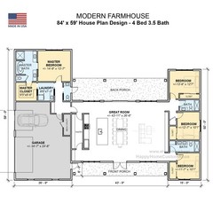 Mighty Maple Barndominium House Plan – 2636 SF, 4 Bed 3.5 Bath – Modern Open Flo