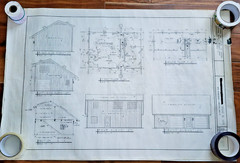 1989 Vintage 2 Story Double Car Garage Addition 18 Page Paper Blueprint Plan