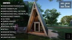 100SF Cabin w/ Loft DIY Plans – 13′ x 15′ Tiny House Build Instructions PDF
