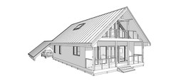 42’x70′ 2 Bed, 2 Bath A-Frame Cabin Architectural Build Plans PDF Download