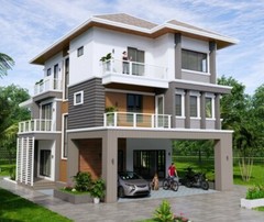 House Plan 26×49 Feet 8×15 Meter 5 Beds 5 Baths Hip Roof PDF Plan (A4 Hard Copy)
