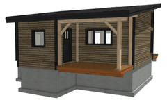 22′ x 32′ Lake Cabin II Timber Frame Plan Set